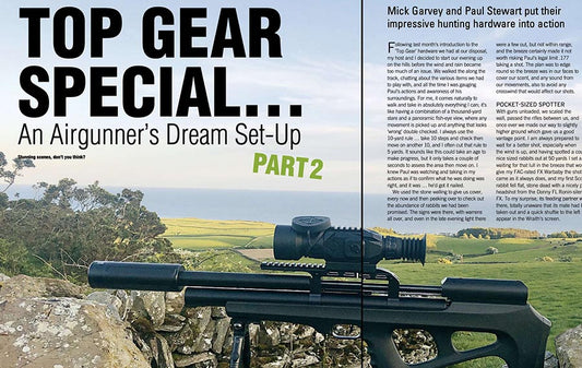 TOP GEAR SPECIAL WITH AIRGUN WORLD MAG WITH SIGHTMARK WRAITH AND PULSAR AXION KEY