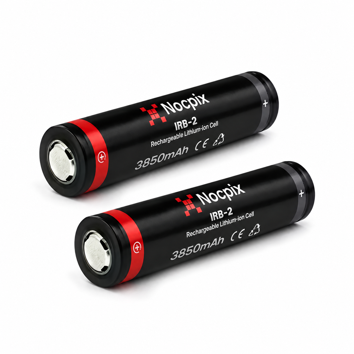 Nocpix Flathead 18650 Rechargeable Batteries – 2 Pack