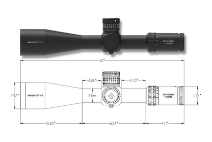 Arken Optics EP5 Gen 2 7-35x56 FFP VPR MOA 34mm Riflescope