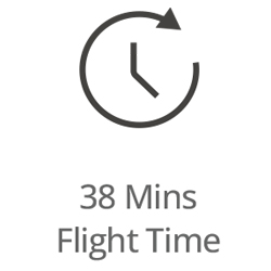 38 minutes flight time 