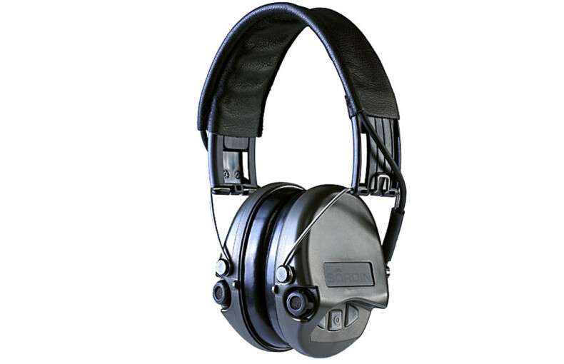 MSA Sordin Supreme Pro X Electronic Hearing Protection Green Cups, Black Headband